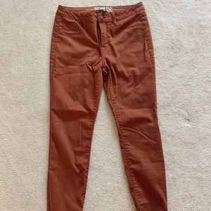 Rustic Orange Rewash Skinny Jeans